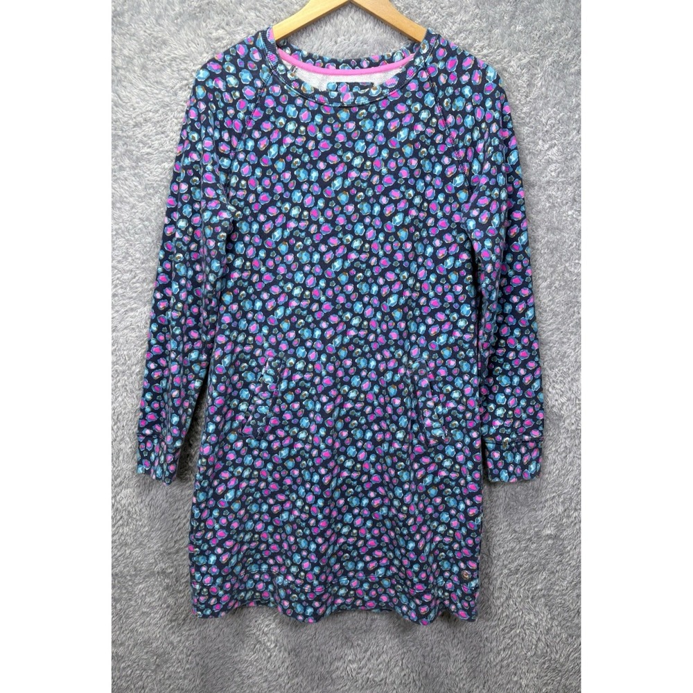 Lilly Pulitzer Beach Comber Dress Womens M Blue Spotted In The Wild Sweatshirt